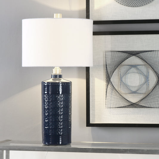 Uttermost Thalia Royal Blue Table Lamp | Modishstore | Table Lamps