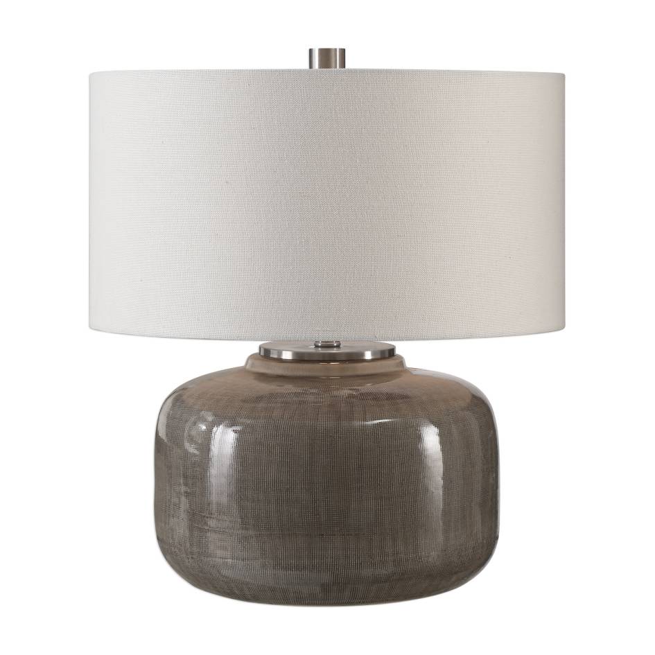 Uttermost Dhara Gray Glaze Lamp | Modishstore | Desk Lamps-2