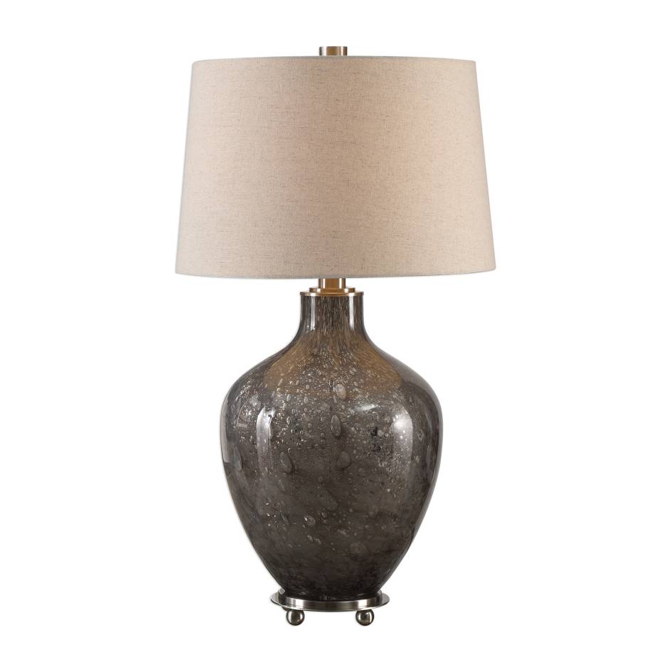 Uttermost Adria Transparent Gray Glass Lamp | Modishstore | Table Lamps-3