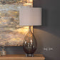 Uttermost Saimara Charcoal Glass Lamp | Modishstore | Table Lamps