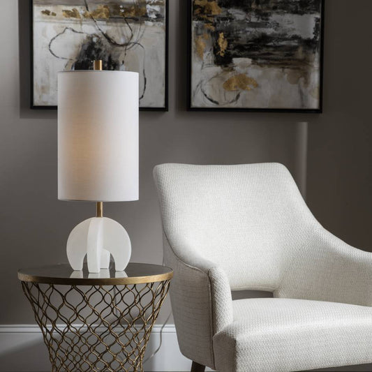 Uttermost Alanea White Buffet Lamp | Modishstore | Table Lamps