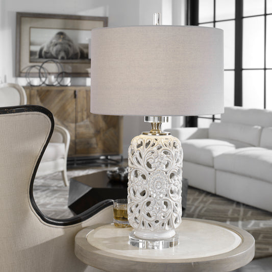 Uttermost Dahlina Ceramic Table Lamp | Modishstore | Table Lamps