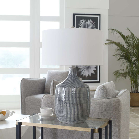 Uttermost Felipe Distressed Gray Table Lamp | Table Lamps | Modishstore
