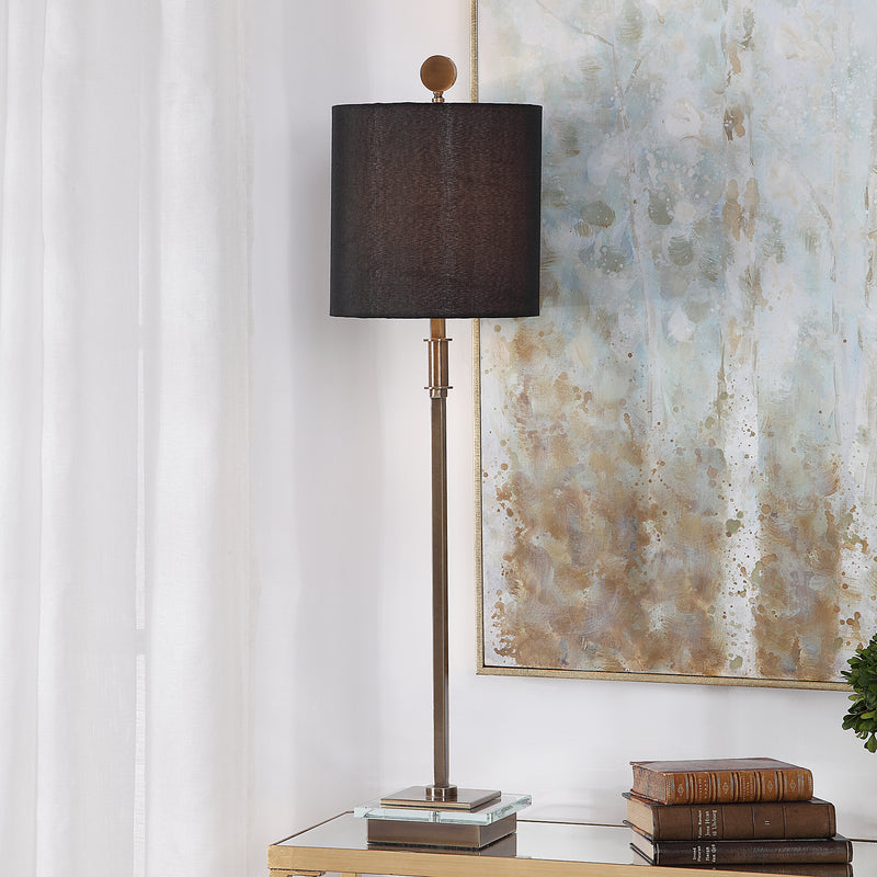 Uttermost Volante Antique Brass Table Lamp | Modishstore | Table Lamps