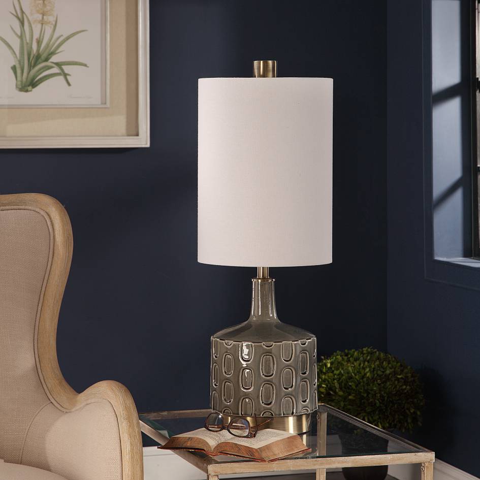 Uttermost Darrin Gray Table Lamp | Modishstore | Table Lamps