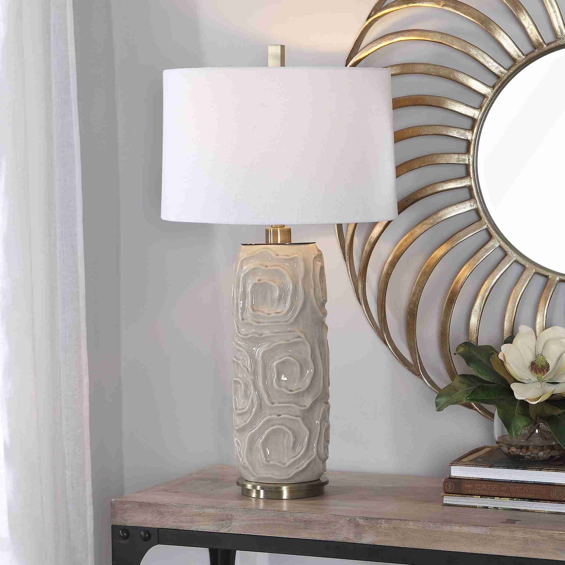 Uttermost Zade Warm Gray Table Lamp | Table Lamps | Modishstore - 2