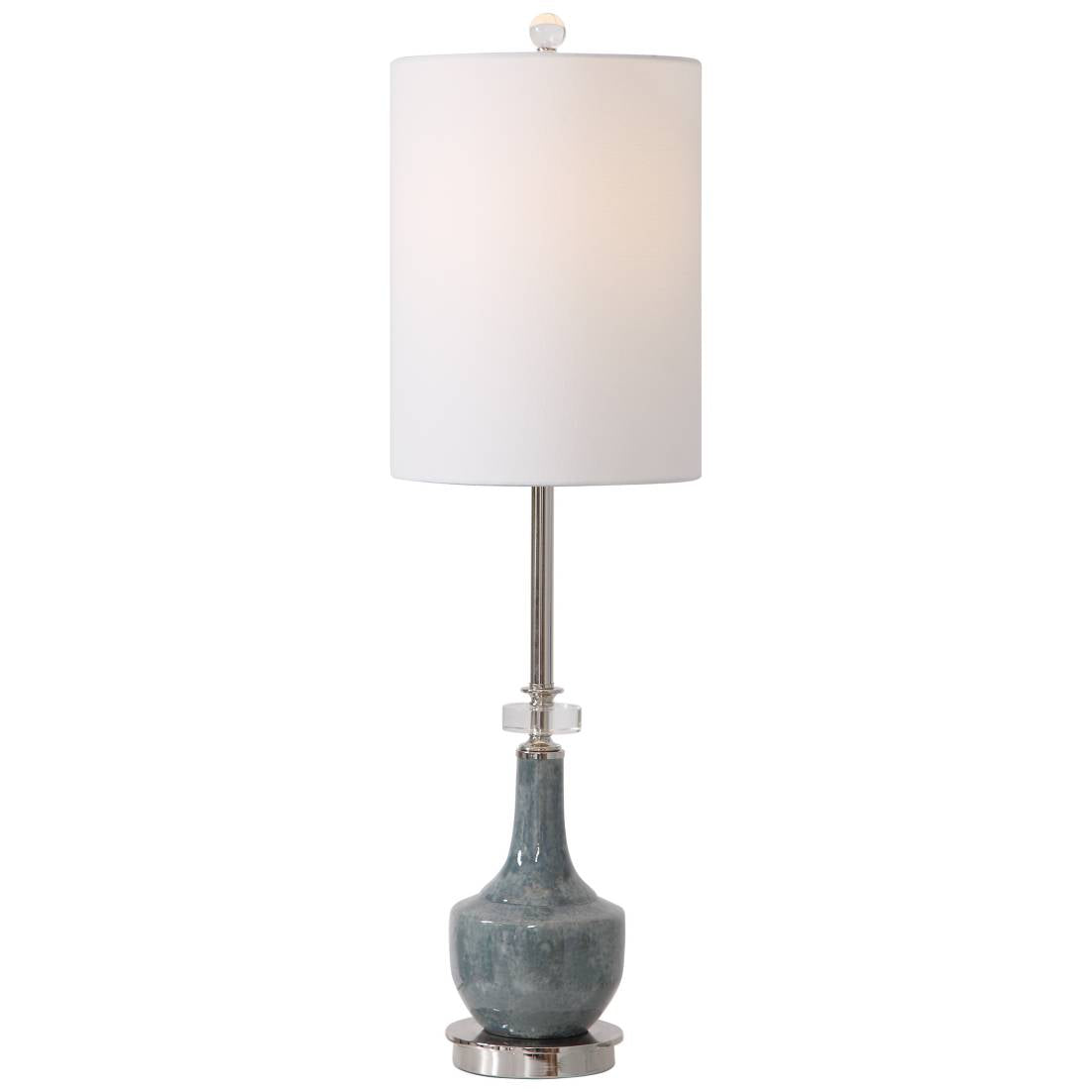 Uttermost Piers Mottled Blue Buffet Lamp | Modishstore | Table Lamps-6