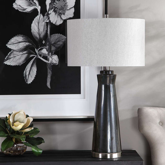 Uttermost Arlan Dark Charcoal Table Lamp | Table Lamps | Modishstore