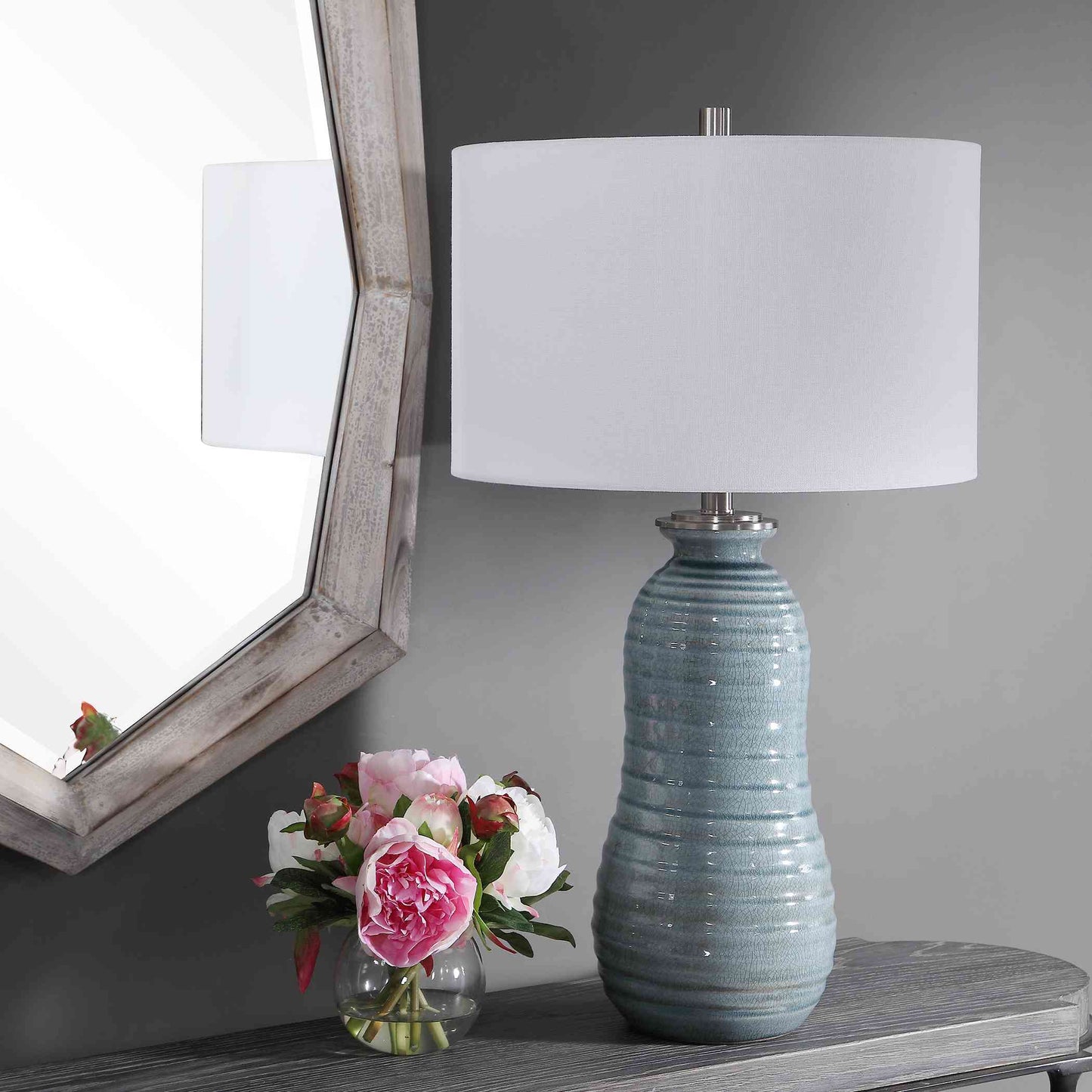 Uttermost Zaila Light Blue Table Lamp | Table Lamps | Modishstore - 2