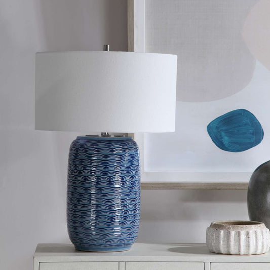 Uttermost Sedna Blue Table Lamp | Table Lamps | Modishstore