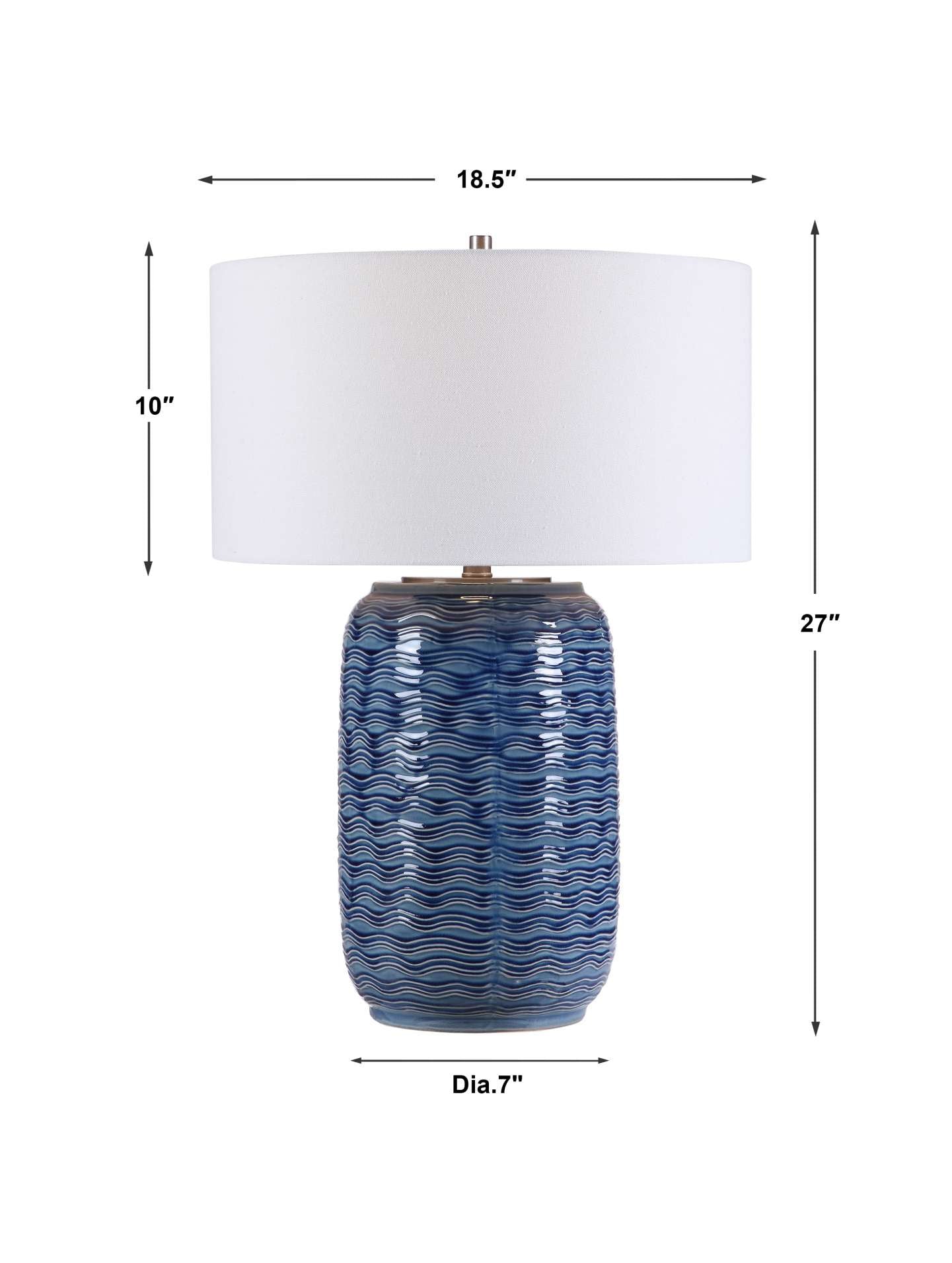Uttermost Sedna Blue Table Lamp | Table Lamps | Modishstore - 3