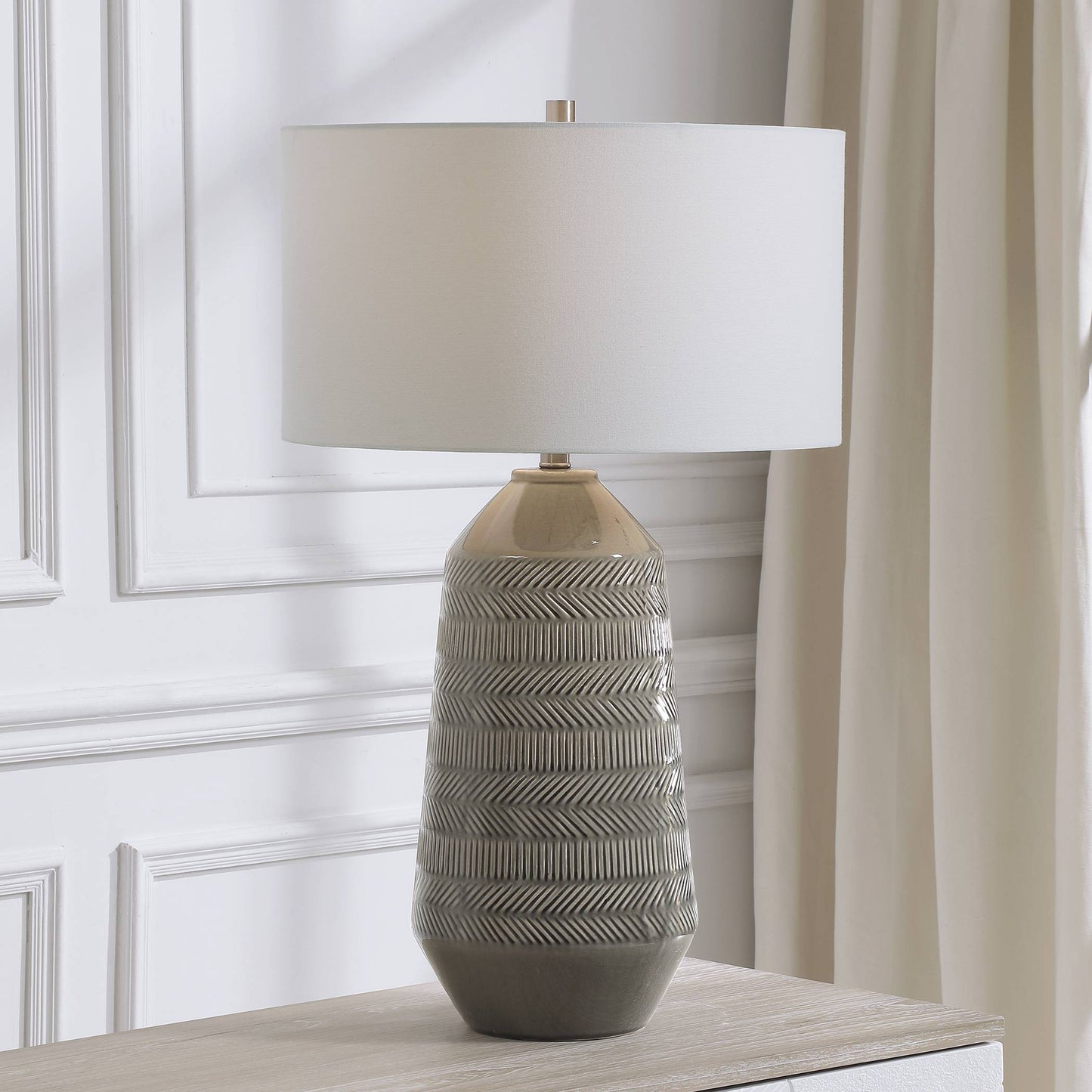 Uttermost Rewind Gray Table Lamp | Modishstore | Table Lamps-2