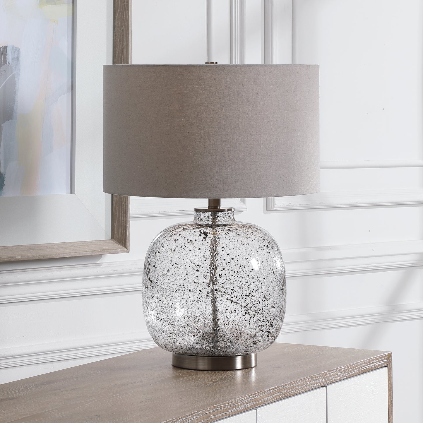 Uttermost Storm Glass Table Lamp | Modishstore | Table Lamps