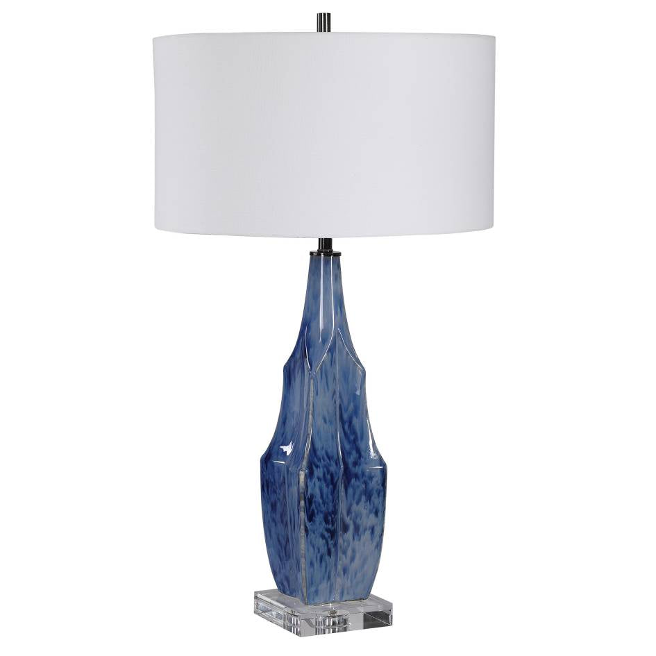 Uttermost Everard Blue Table Lamp | Modishstore | Table Lamps-2