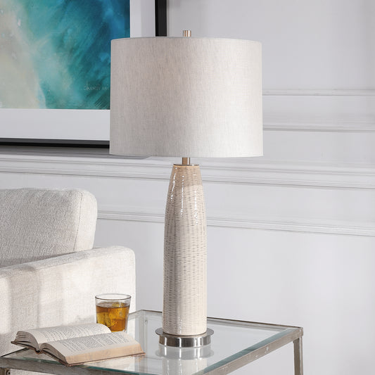 Uttermost Delgado Light Gray Table Lamp | Modishstore | Table Lamps