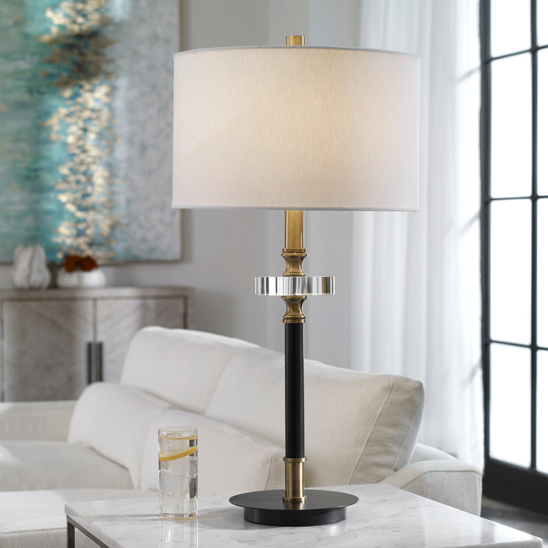 Uttermost Maud Aged Black Table Lamp | Modishstore | Table Lamps