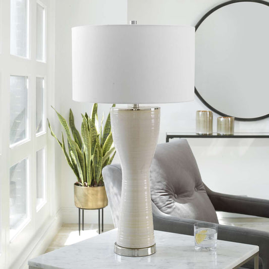 Uttermost Amphora Off-White Glaze Table Lamp | Table Lamps | Modishstore