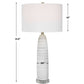 Uttermost Levadia Matte White Table Lamp | Table Lamps | Modishstore - 3