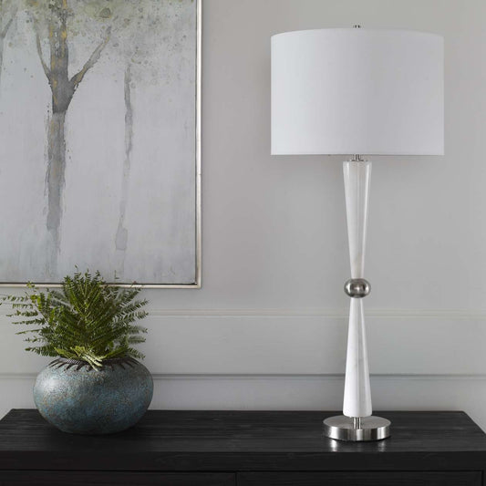 Uttermost Hourglass White Table Lamp | Table Lamps | Modishstore