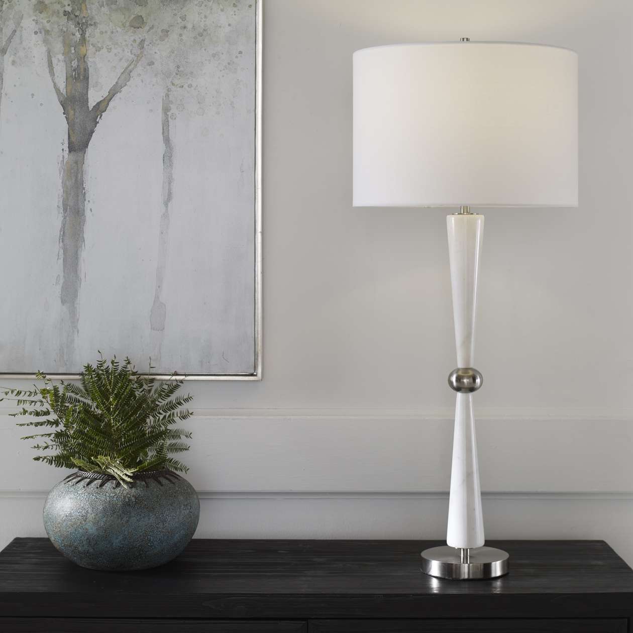 Uttermost Hourglass White Table Lamp | Table Lamps | Modishstore - 2