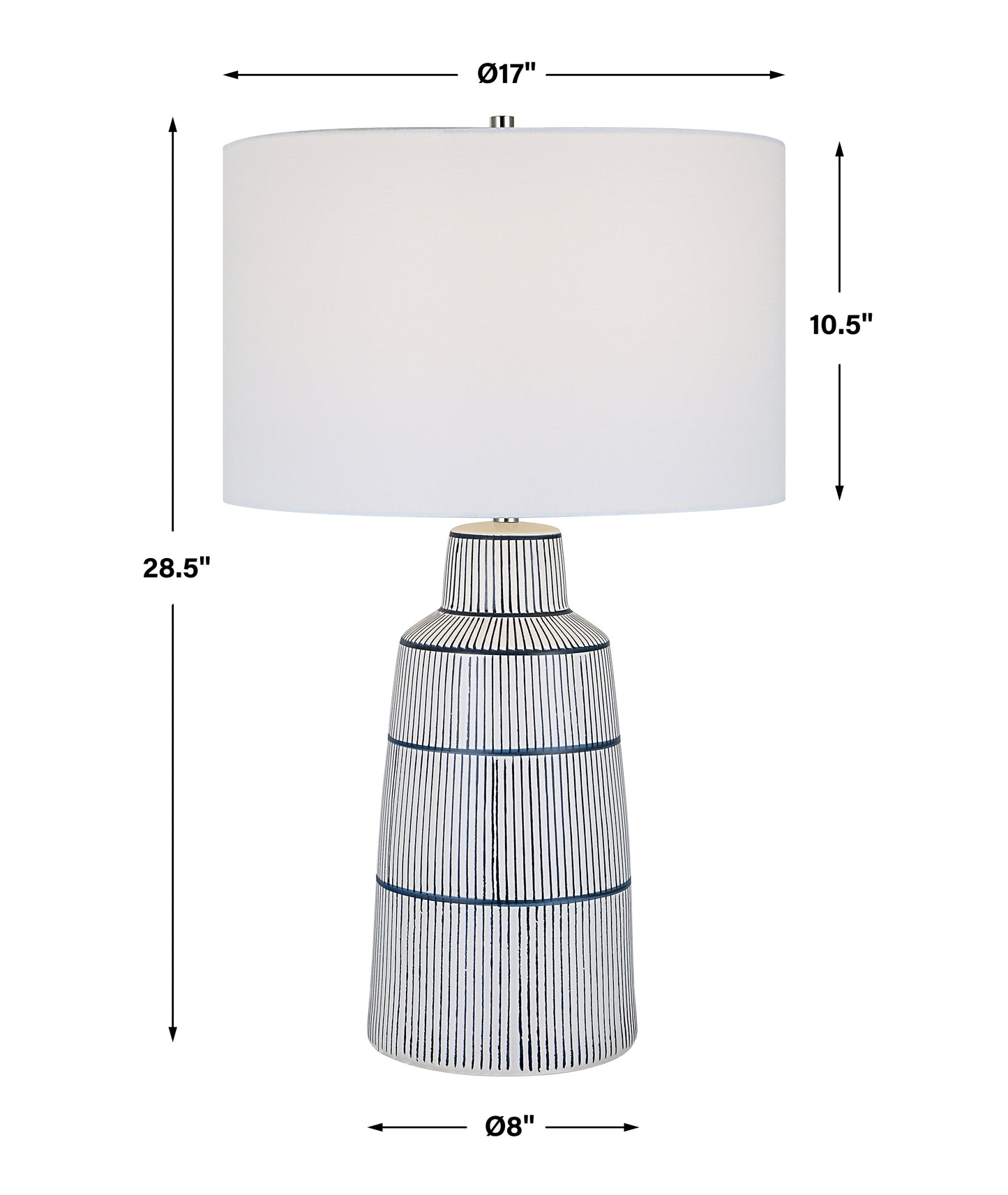 Uttermost Breton Nautical Stripe Table Lamp | Table Lamps | Modishstore - 3