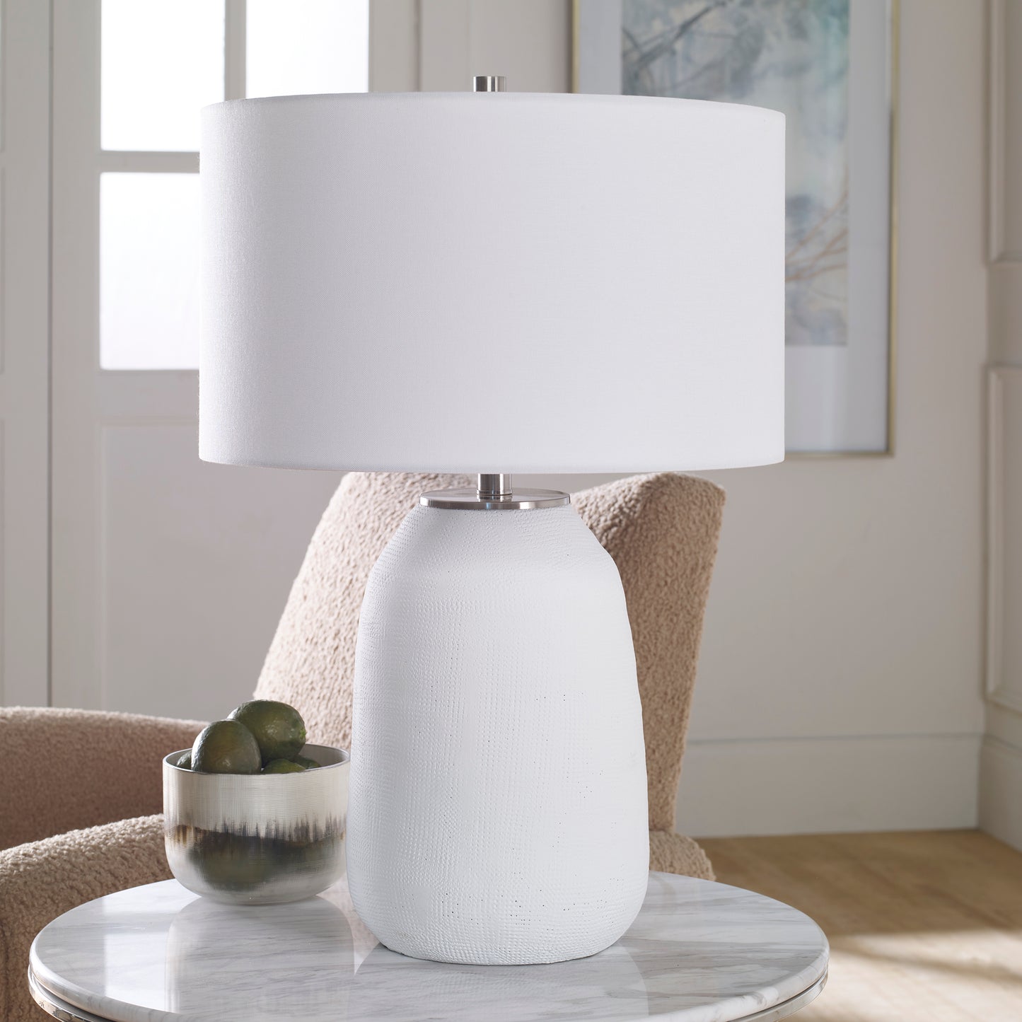 Uttermost Heir Chalk White Table Lamp | Table Lamps | Modishstore - 4