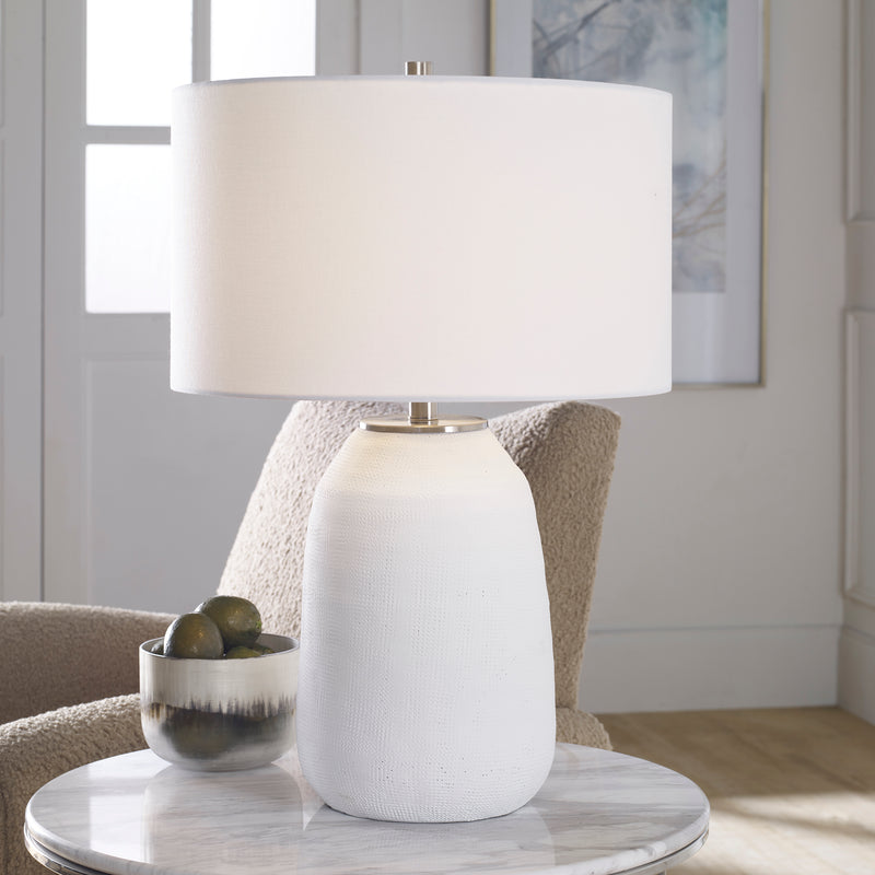 Uttermost Heir Chalk White Table Lamp | Table Lamps | Modishstore