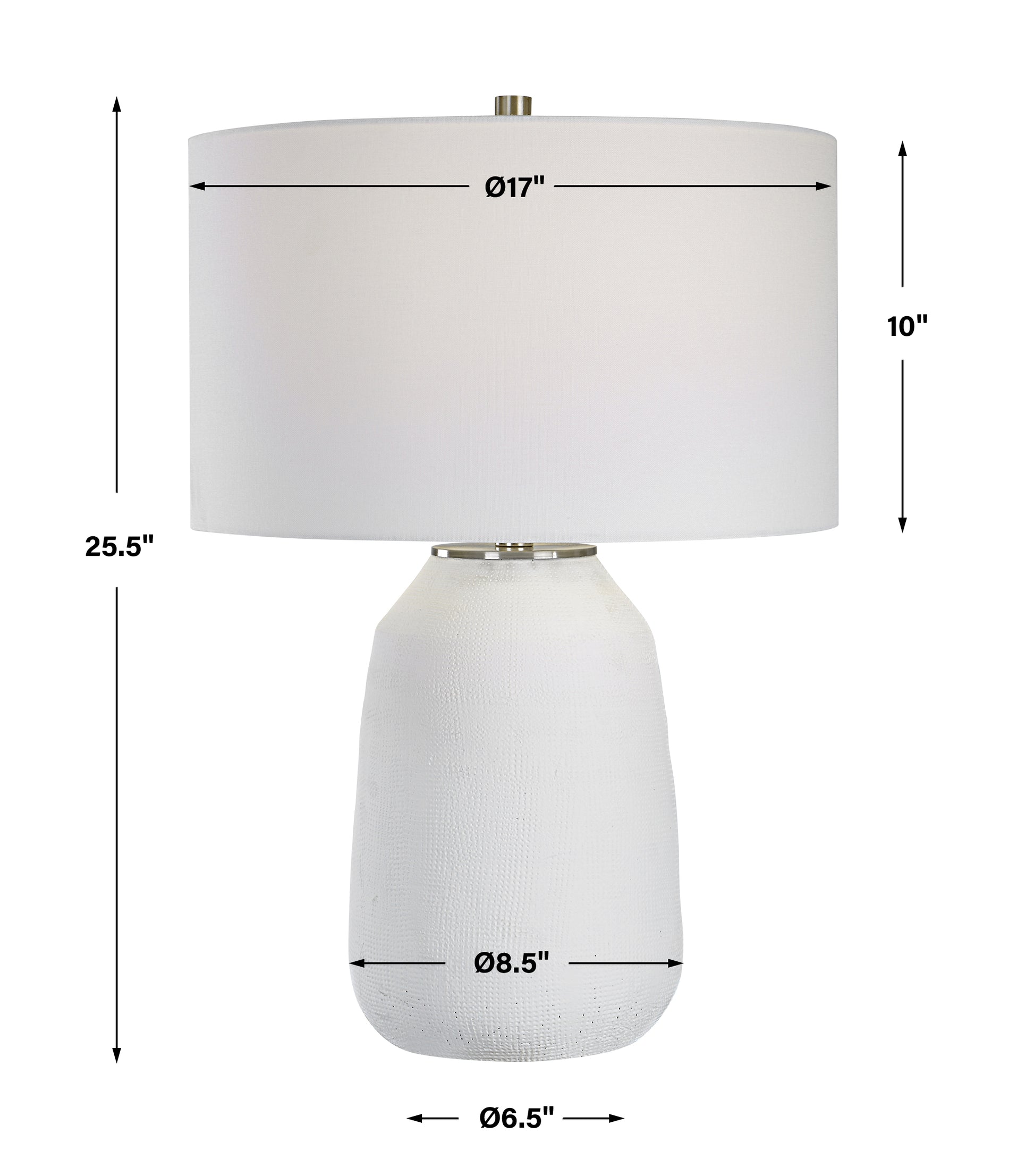 Uttermost Heir Chalk White Table Lamp | Table Lamps | Modishstore - 3