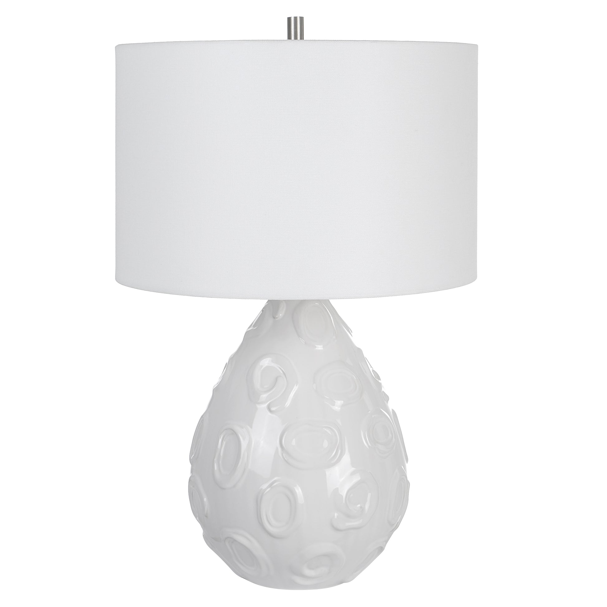 Uttermost Loop White Glaze Table Lamp | Table Lamps | Modishstore - 5