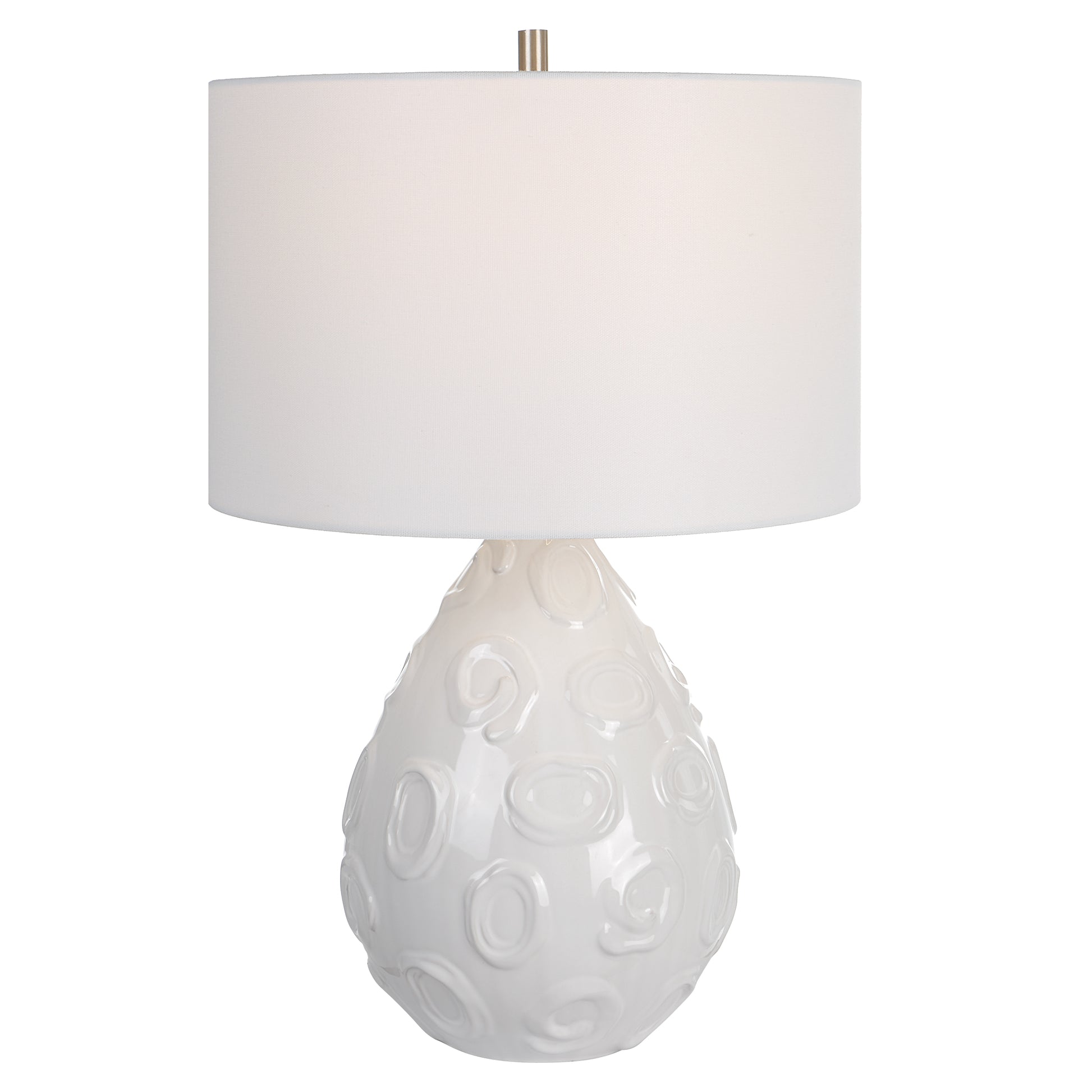 Uttermost Loop White Glaze Table Lamp | Table Lamps | Modishstore - 2