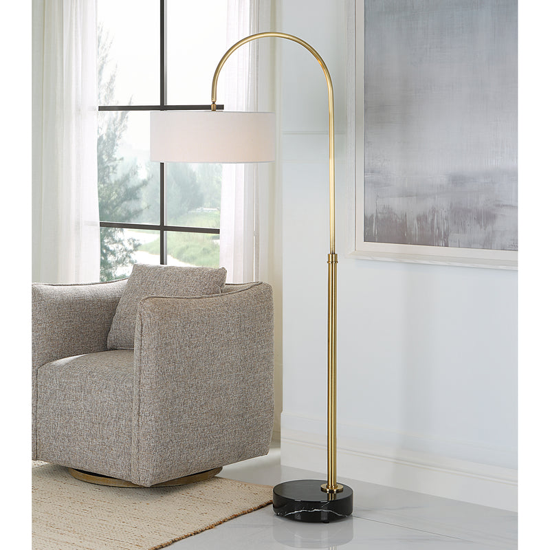 Uttermost Huxford Brass Arch Floor Lamp | Floor Lamps | Modishstore