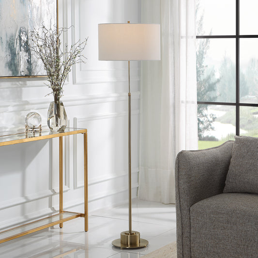 Uttermost Prominence Brass Floor Lamp | Floor Lamps | Modishstore