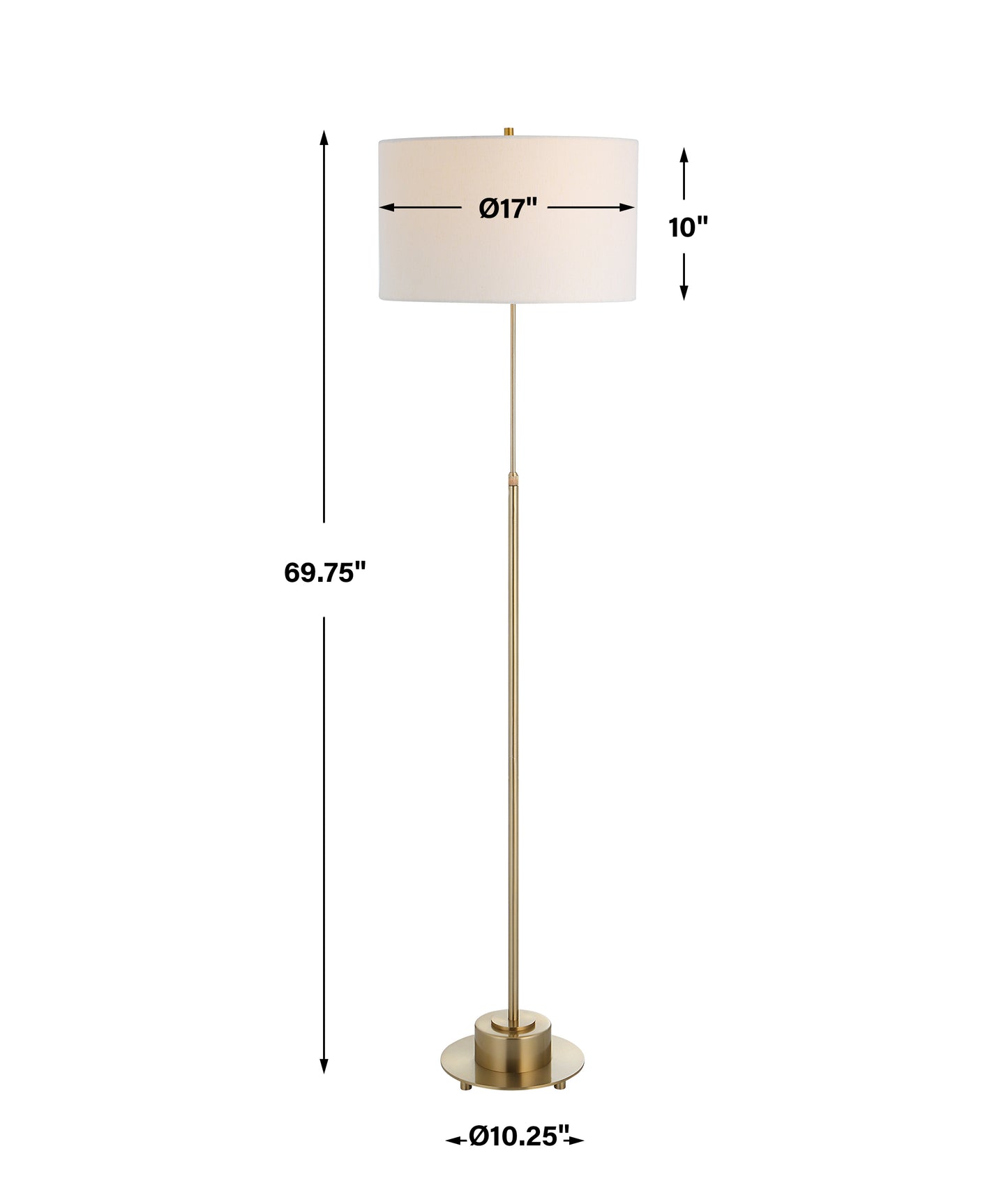 Uttermost Prominence Brass Floor Lamp | Floor Lamps | Modishstore - 3