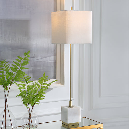 Uttermost Escort Brass Buffet Lamp | Floor Lamps | Modishstore