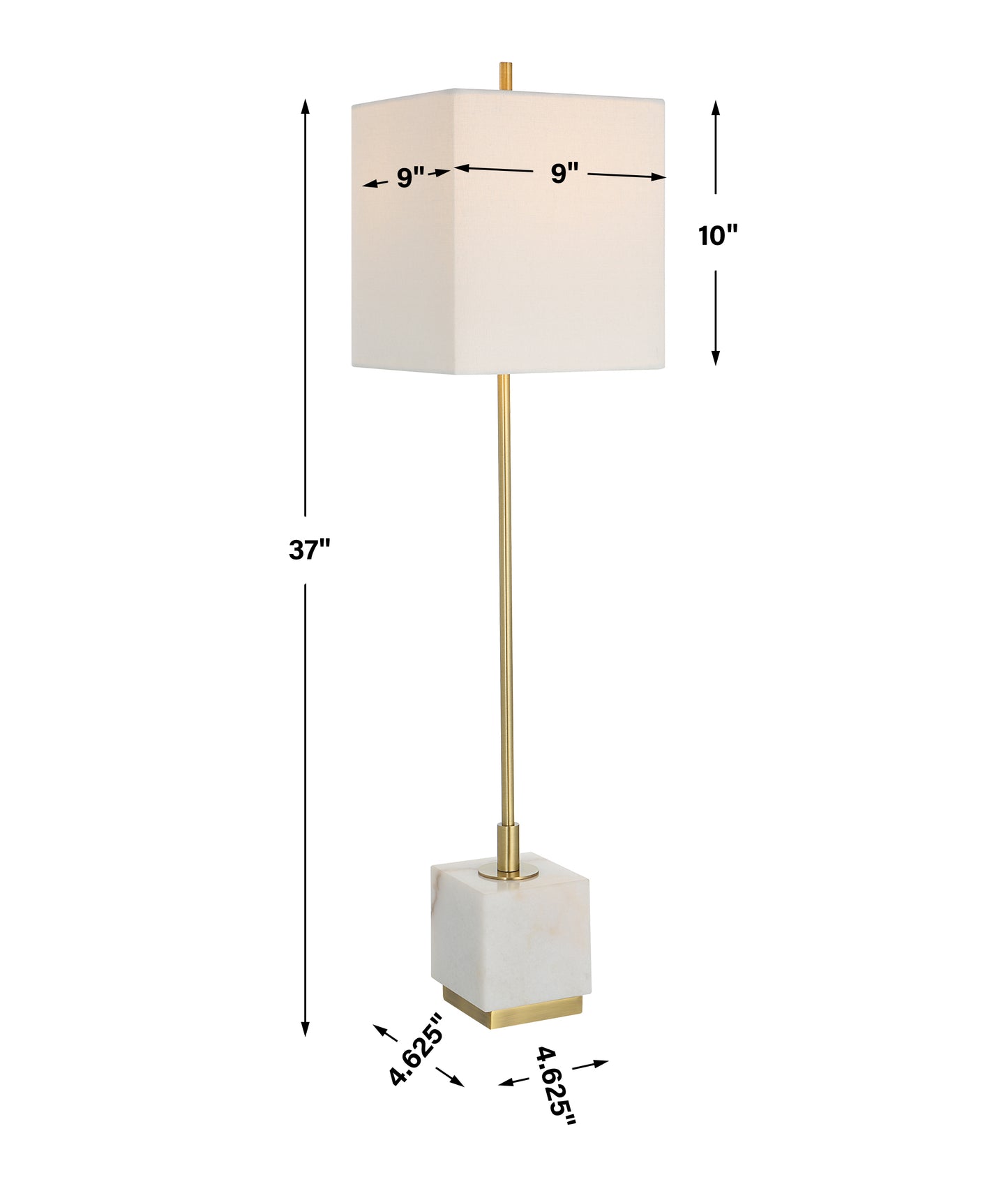Uttermost Escort Brass Buffet Lamp | Floor Lamps | Modishstore - 3