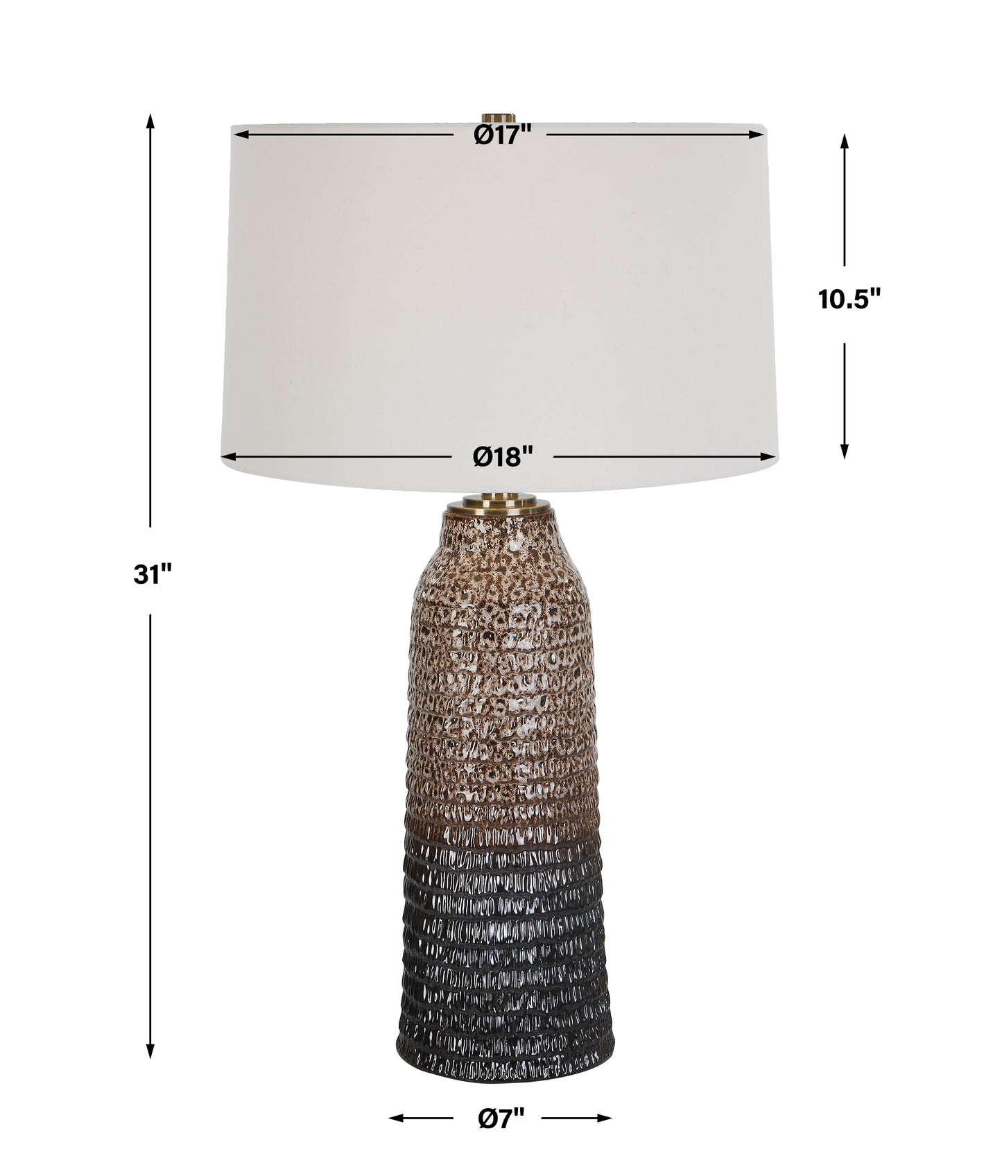 Uttermost Padma Mottled Table Lamp | Table Lamps | Modishstore - 3