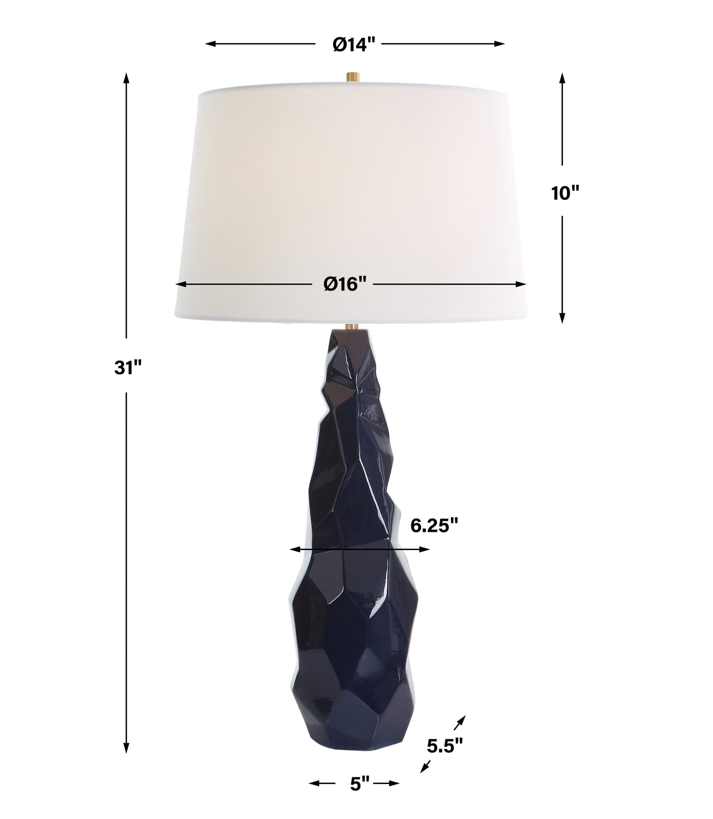 Uttermost Kavos Geometric Blue Table Lamp | Table Lamps | Modishstore - 3