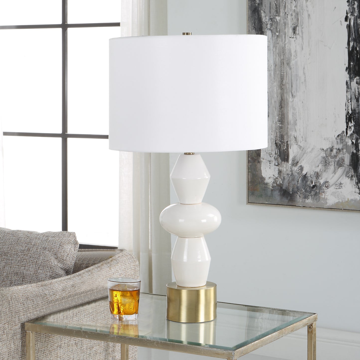 Uttermost Architect White Table Lamp | Table Lamps | Modishstore - 4