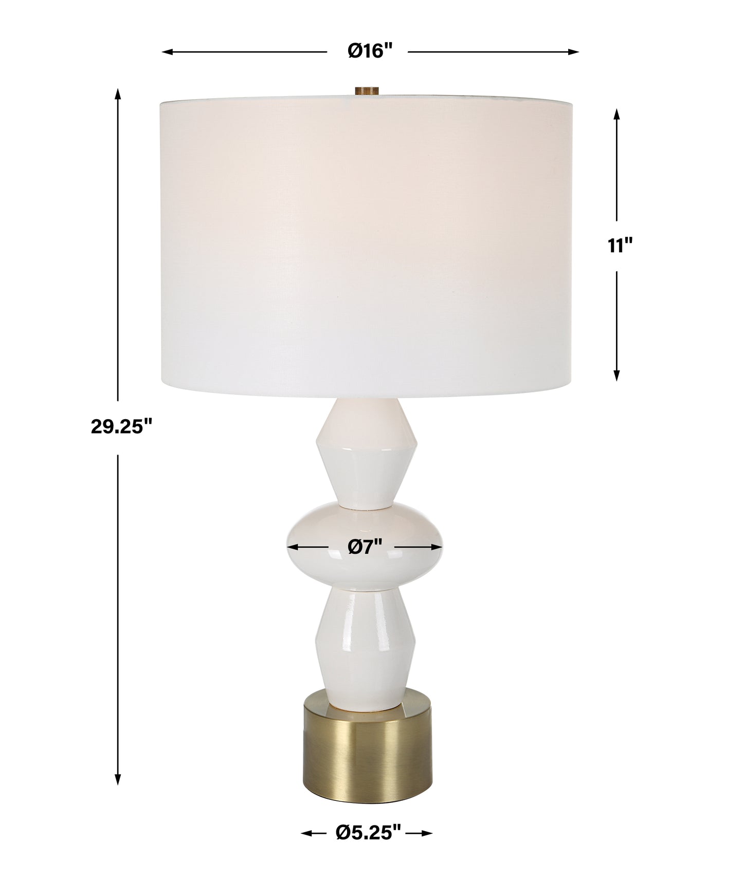 Uttermost Architect White Table Lamp | Table Lamps | Modishstore - 3