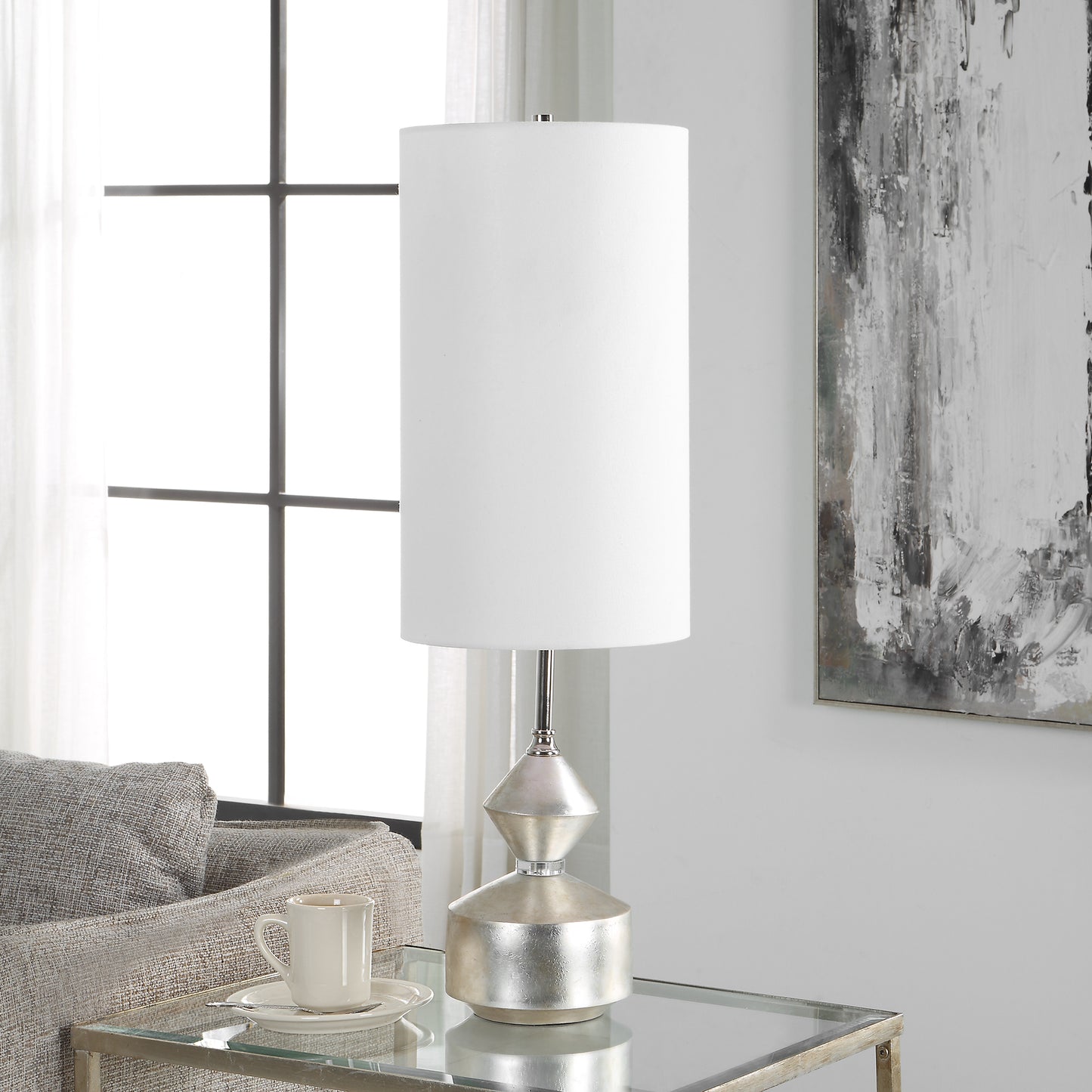 Uttermost Vial Silver Buffet Lamp | Table Lamps | Modishstore - 4