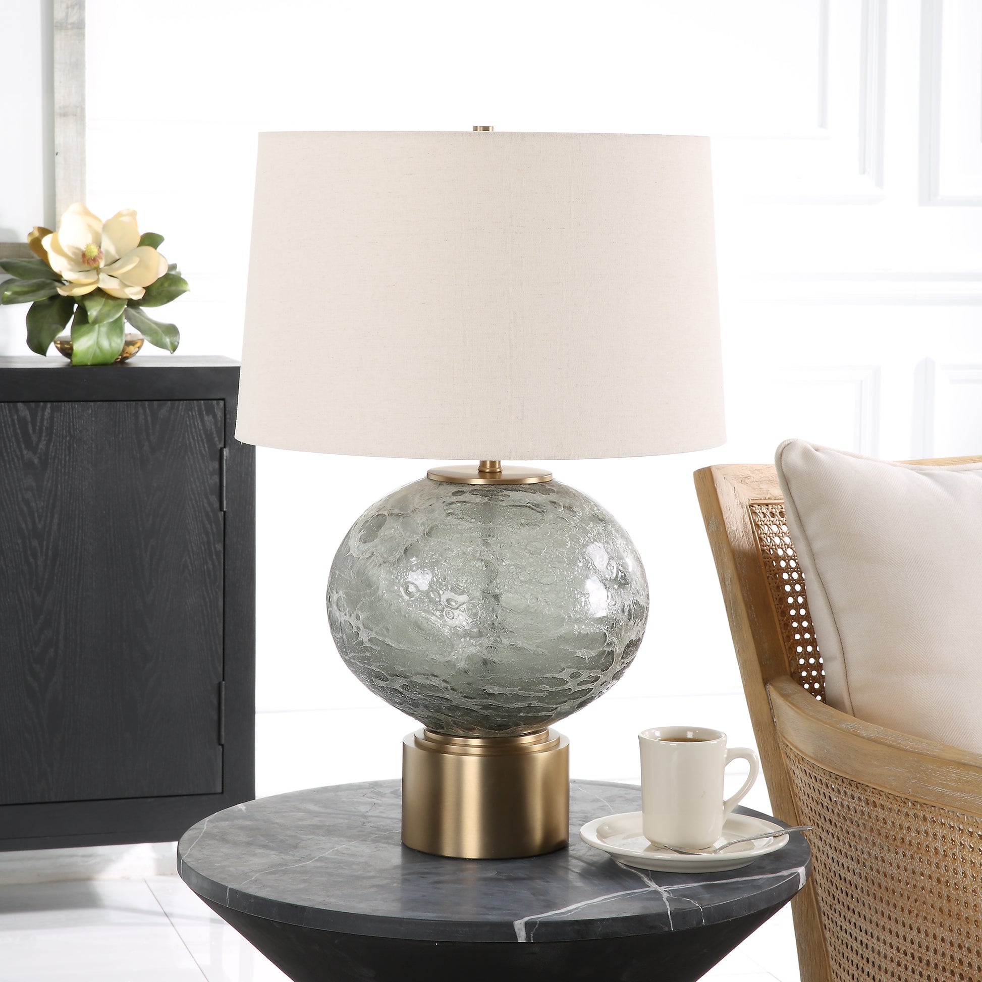 Uttermost Lunia Gray Glass Table Lamp | Table Lamps | Modishstore - 4
