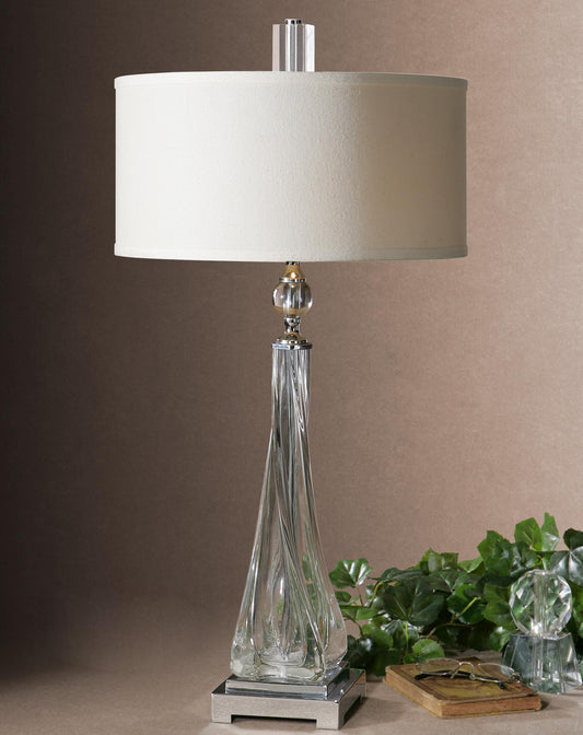 Uttermost Grancona Twisted Glass Table Lamp | Modishstore | Table Lamps