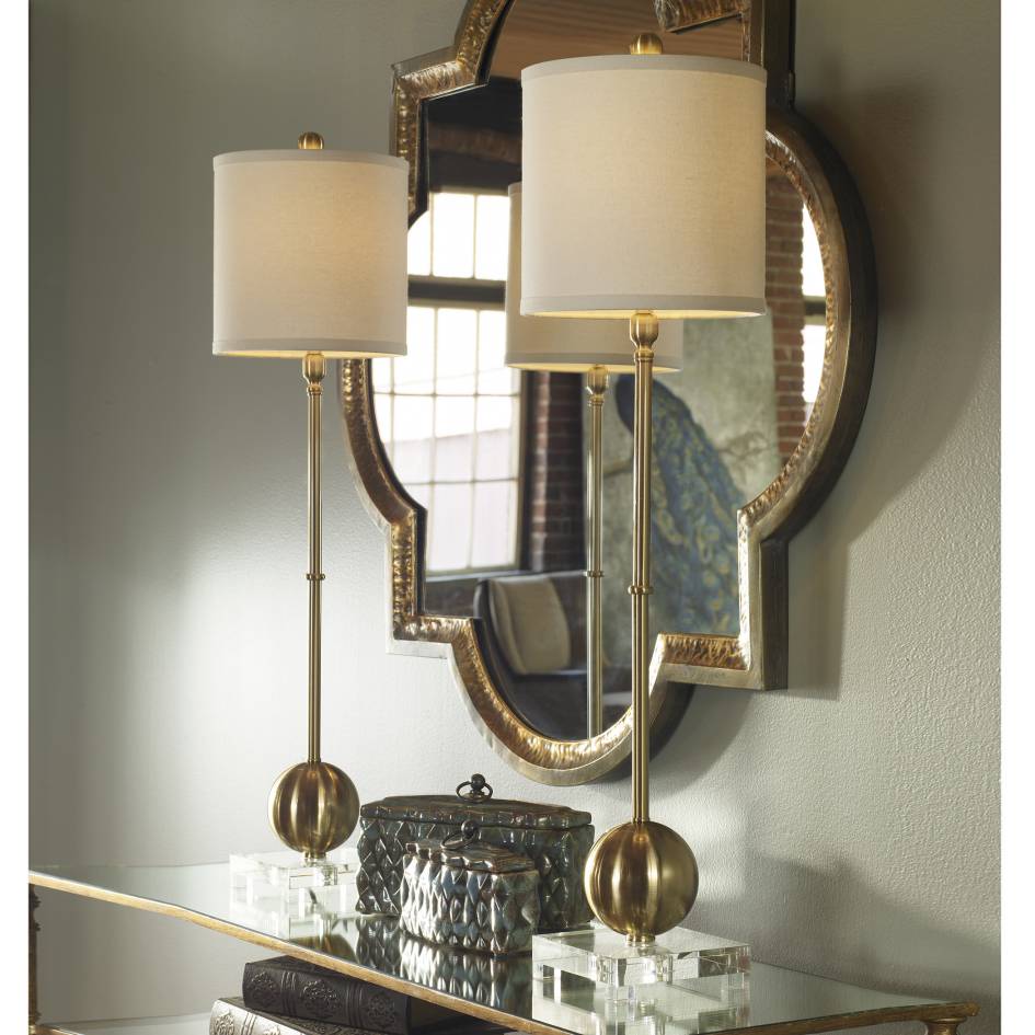 Uttermost Laton Brass Buffet Lamp | Modishstore | Table Lamps-4