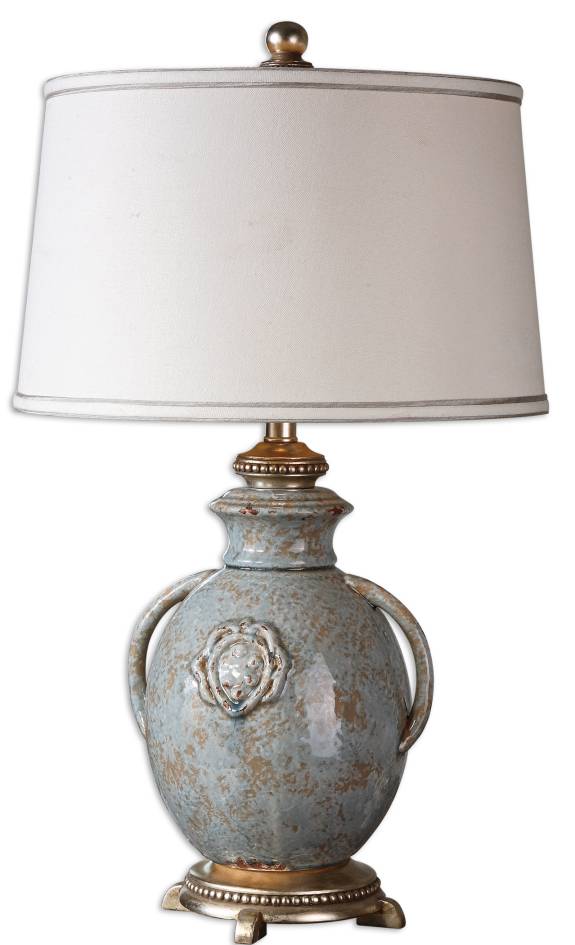 Uttermost Cancello Blue Glaze Lamp | Modishstore | Desk Lamps-2