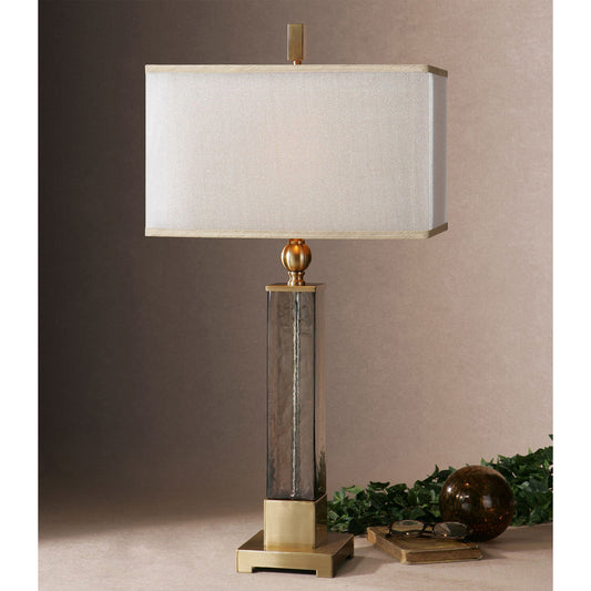 Uttermost Caecilia Amber Glass Table Lamp | Modishstore | Table Lamps