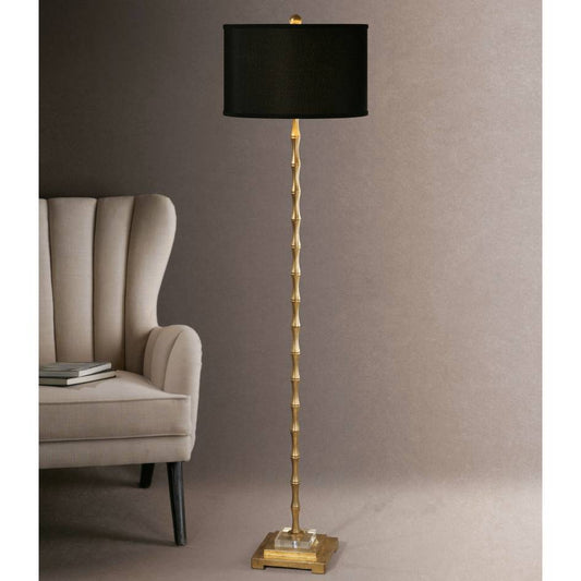 Uttermost Quindici Metal Bamboo Floor Lamp | Modishstore | Floor Lamps