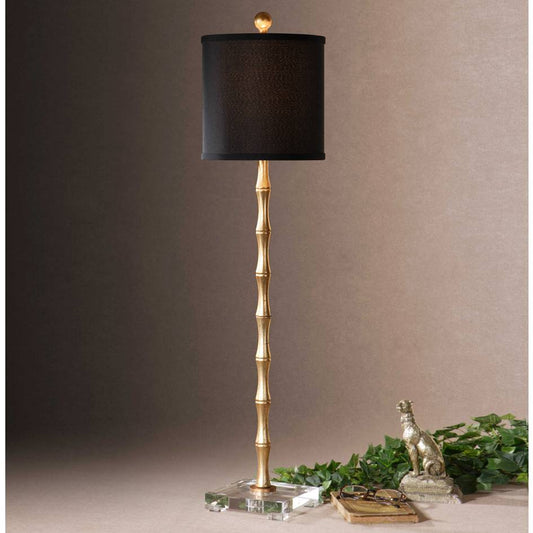 Uttermost Quindici Metal Bamboo Buffet Lamp | Modishstore | Floor Lamps