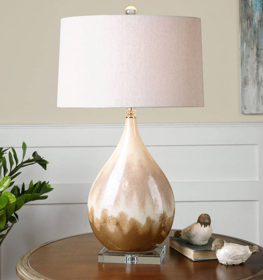 Uttermost Flavian Glazed Ceramic Lamp | Modishstore | Table Lamps
