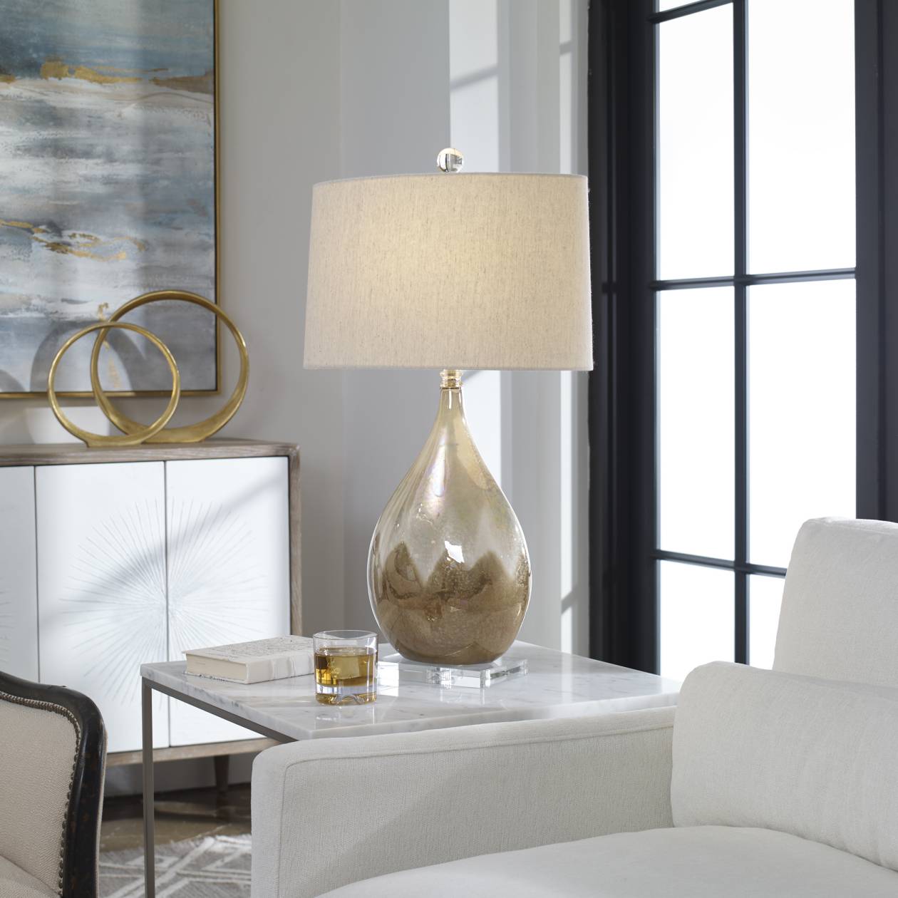 Uttermost Flavian Glazed Ceramic Lamp | Modishstore | Table Lamps-2