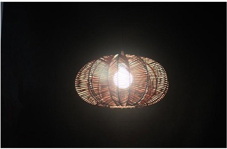 Woven Wood Pendant Lamps-8